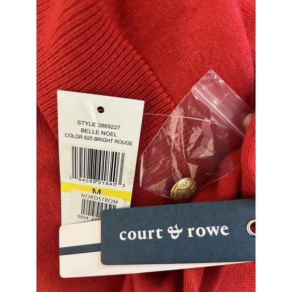 Court & Rowe Women’s Belle Noel Sweater Size M In Bright Rouge NEW - Picture 7 of 9